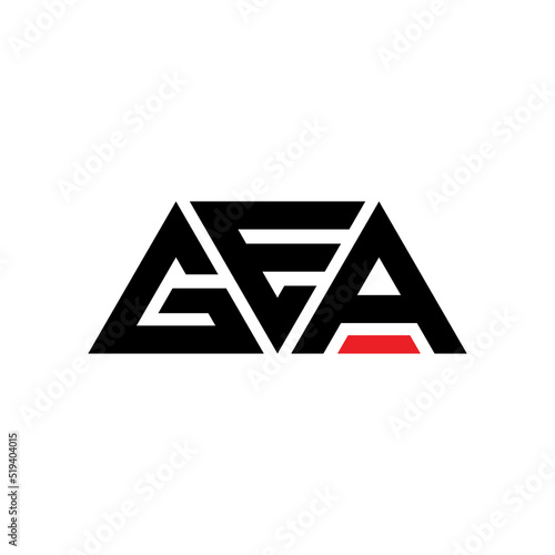 GEA triangle letter logo design with triangle shape. GEA triangle logo design monogram. GEA triangle vector logo template with GEd color. GEA triangular logo Simple, Elegant, and Luxurious Logo...