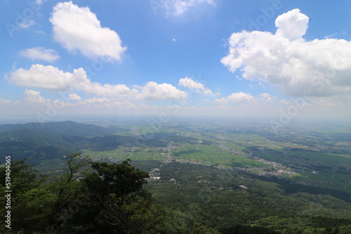 夏の茨城県の筑波山の登山