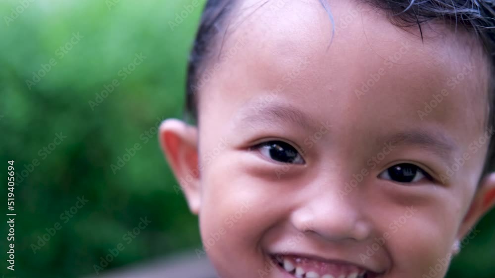 Happy Smiling Face of asian kid, asian child. funny happy expression Happy Smiling Face of asian kid, asian child. funny happy expression