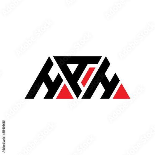 HAH triangle letter logo design with triangle shape. HAH triangle logo design monogHAm. HAH triangle vector logo template with red color. HAH triangular logo Simple, Elegant, and Luxurious Logo... photo