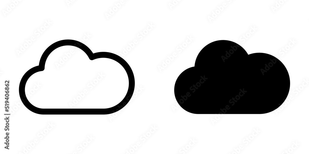 Cloud icon set. vector illustration Cloud icon set. vector illustration