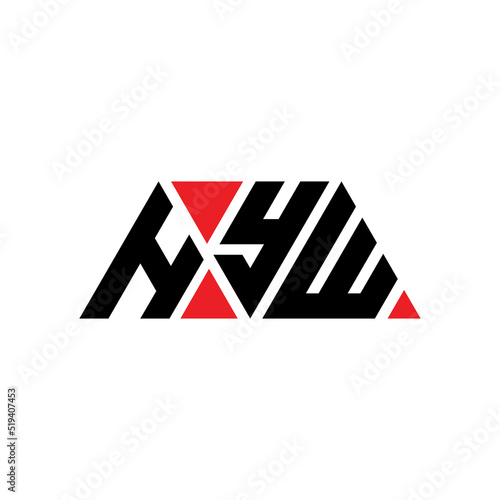 HYW triangle letter logo design with triangle shape. HYW triangle logo design monogram. HYW triangle vector logo template with red color. HYW triangular logo Simple, Elegant, and Luxurious Logo... photo