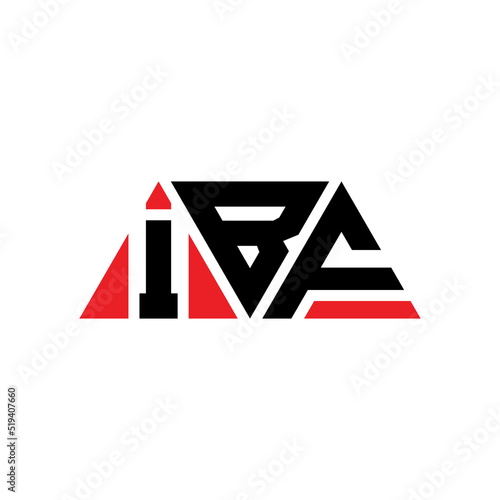 IBF triangle letter logo design with triangle shape. IBF triangle logo design monogram. IBF triangle vector logo template with red color. IBF triangular logo Simple, Elegant, and Luxurious Logo... photo