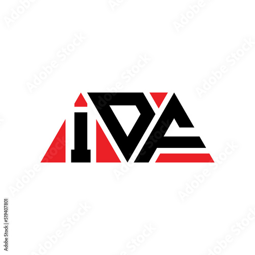 IDF triangle letter logo design with triangle shape. IDF triangle logo design monogram. IDF triangle vector logo template with red color. IDF triangular logo Simple, Elegant, and Luxurious Logo...