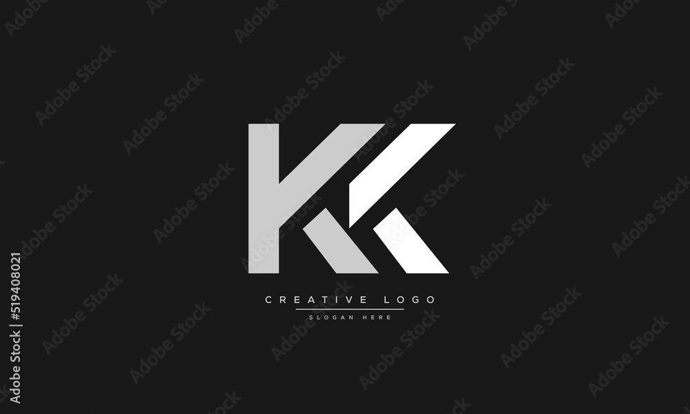 Alphabet letters Initials monogram logo KK Stock Vector | Adobe Stock