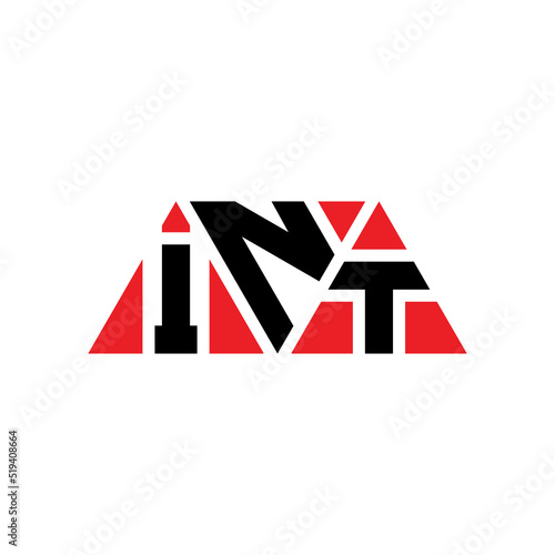 INT triangle letter logo design with triangle shape. INT triangle logo design monogram. INT triangle vector logo template with red color. INT triangular logo Simple, Elegant, and Luxurious Logo...