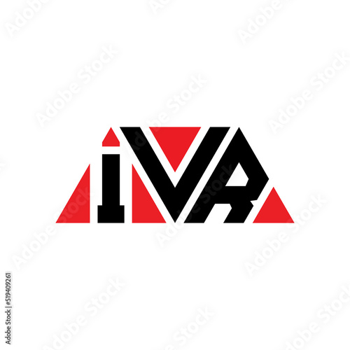 IVR triangle letter logo design with triangle shape. IVR triangle logo design monogram. IVR triangle vector logo template with red color. IVR triangular logo Simple, Elegant, and Luxurious Logo...