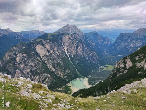 Lake Landro in the Dolomites, trekking in Italy