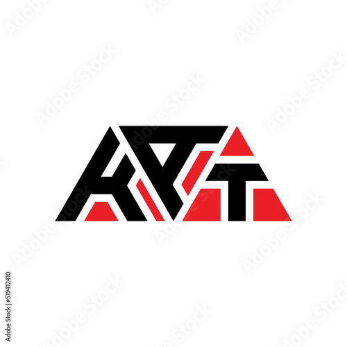 KAT triangle letter logo design with triangle shape. KAT triangle logo design monogKAm. KAT triangle vector logo template with red color. KAT triangular logo Simple, Elegant, and Luxurious Logo...