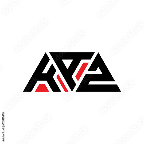 KAZ triangle letter logo design with triangle shape. KAZ triangle logo design monogKAm. KAZ triangle vector logo template with red color. KAZ triangular logo Simple, Elegant, and Luxurious Logo...