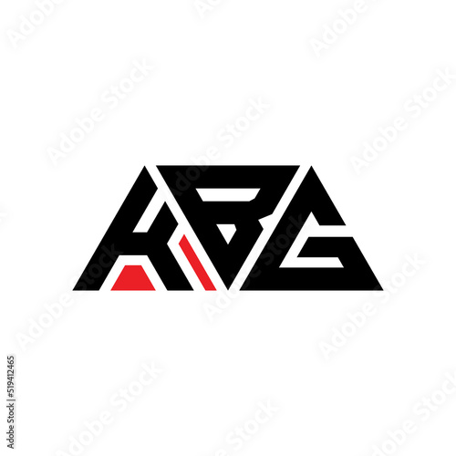 KBG triangle letter logo design with triangle shape. KBG triangle logo design monogram. KBG triangle vector logo template with red color. KBG triangular logo Simple, Elegant, and Luxurious Logo... photo