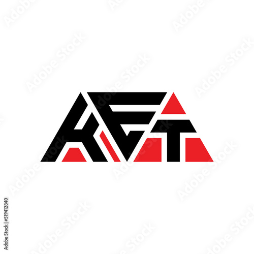 KET triangle letter logo design with triangle shape. KET triangle logo design monogram. KET triangle vector logo template with KEd color. KET triangular logo Simple, Elegant, and Luxurious Logo...