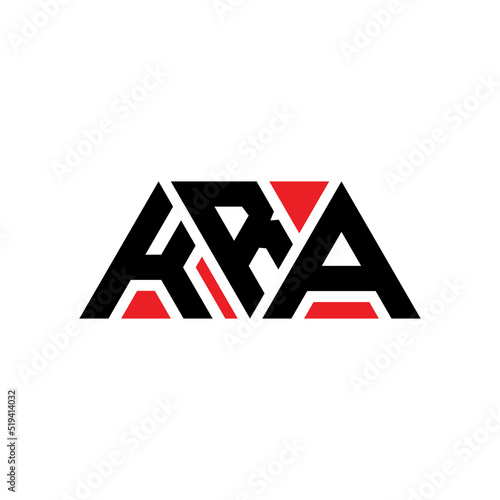 KRA triangle letter logo design with triangle shape. KRA triangle logo design monogram. KRA triangle vector logo template with red color. KRA triangular logo Simple, Elegant, and Luxurious Logo...
