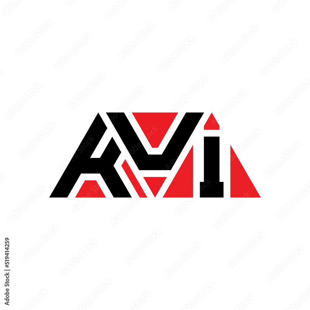 KUI triangle letter logo design with triangle shape. KUI triangle logo