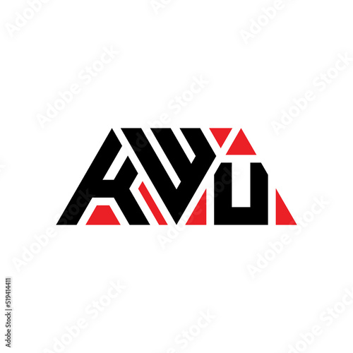 KWU triangle letter logo design with triangle shape. KWU triangle logo design monogram. KWU triangle vector logo template with red color. KWU triangular logo Simple, Elegant, and Luxurious Logo...