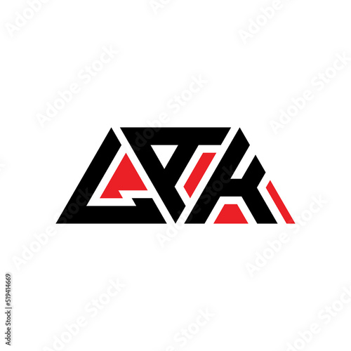 LAK triangle letter logo design with triangle shape. LAK triangle logo design monogLAm. LAK triangle vector logo template with red color. LAK triangular logo Simple, Elegant, and Luxurious Logo...