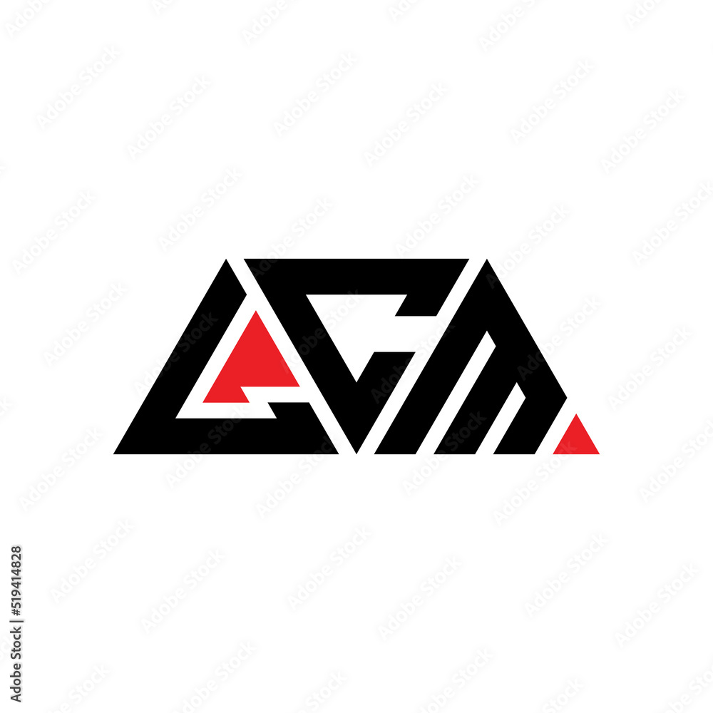 LCM triangle letter logo design with triangle shape. LCM triangle logo design monogram. LCM triangle vector logo template with red color. LCM triangular logo Simple, Elegant, and Luxurious Logo...