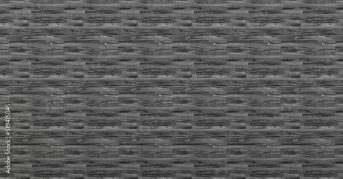 Black wood parquet texture. Background old panels. 3d rendering. 