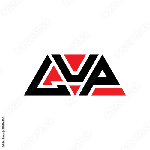 LUP triangle letter logo design with triangle shape. LUP triangle logo design monogram. LUP triangle vector logo template with red color. LUP triangular logo Simple, Elegant, and Luxurious Logo...
