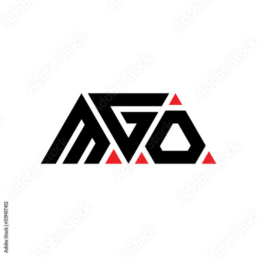 MGO triangle letter logo design with triangle shape. MGO triangle logo design monogram. MGO triangle vector logo template with red color. MGO triangular logo Simple, Elegant, and Luxurious Logo...