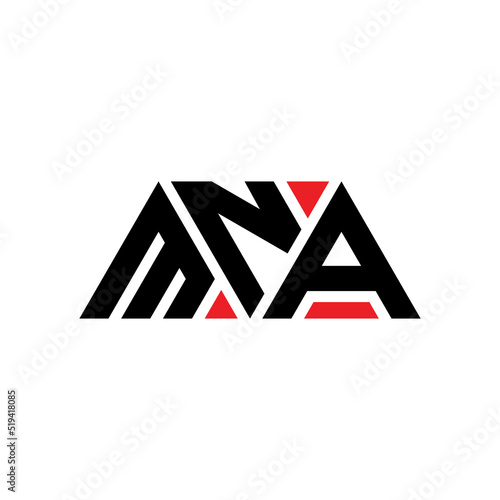 MNA triangle letter logo design with triangle shape. MNA triangle logo design monogram. MNA triangle vector logo template with red color. MNA triangular logo Simple, Elegant, and Luxurious Logo...