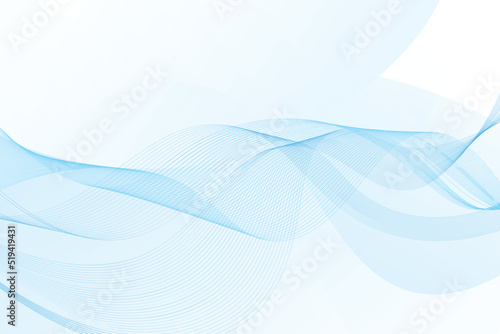 Abstract vector horizontal background. A grid of smooth wavy blue lines, a design element, an imitation of a veil.