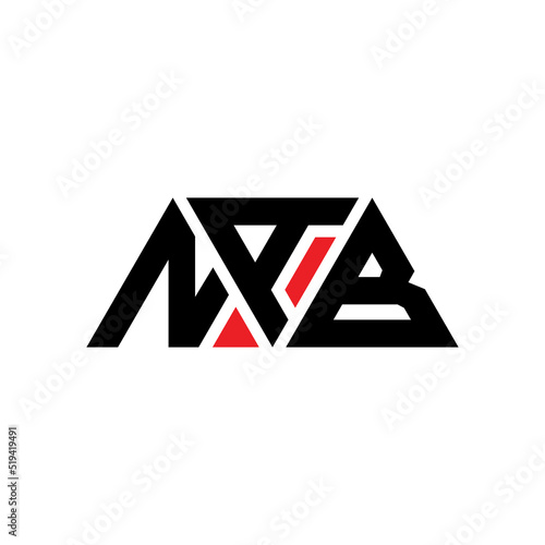 NAB triangle letter logo design with triangle shape. NAB triangle logo design monogNAm. NAB triangle vector logo template with red color. NAB triangular logo Simple, Elegant, and Luxurious Logo...