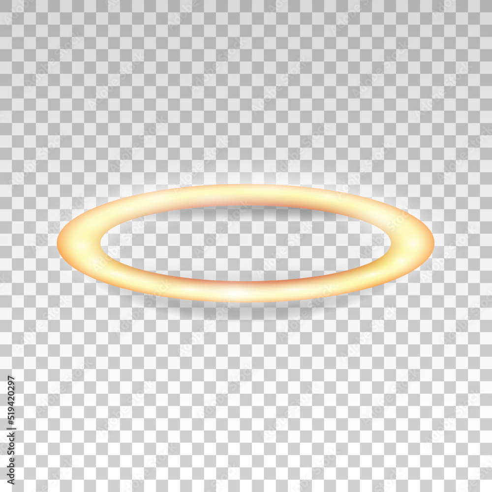 Golden halo angel ring. Isolated on black background, vector illustration  Stock Vector by ©daniilexe.gmail.com 345173216