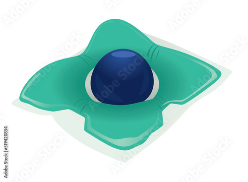 Liquid detergent capsule. vector illustration