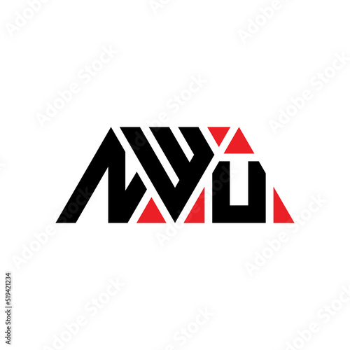NWU triangle letter logo design with triangle shape. NWU triangle logo design monogram. NWU triangle vector logo template with red color. NWU triangular logo Simple, Elegant, and Luxurious Logo...