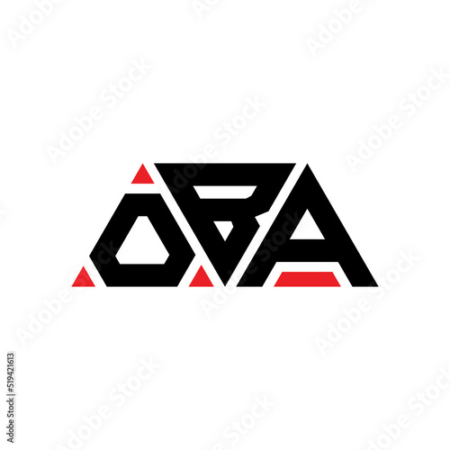 OBA triangle letter logo design with triangle shape. OBA triangle logo design monogram. OBA triangle vector logo template with red color. OBA triangular logo Simple, Elegant, and Luxurious Logo...