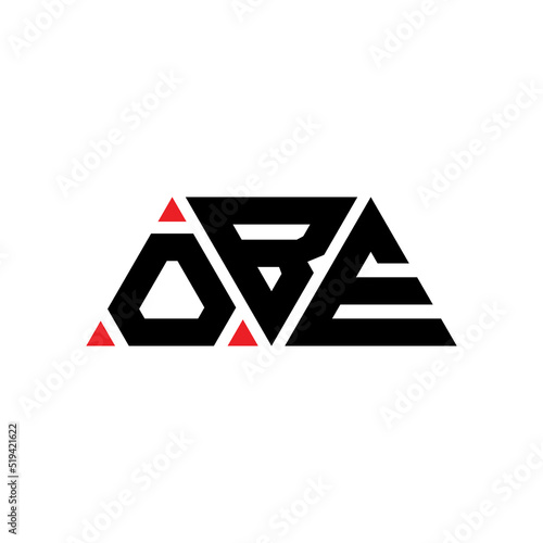 OBE triangle letter logo design with triangle shape. OBE triangle logo design monogram. OBE triangle vector logo template with red color. OBE triangular logo Simple, Elegant, and Luxurious Logo...
