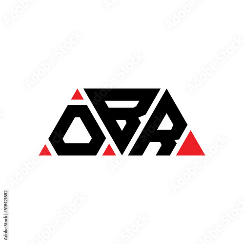 OBR triangle letter logo design with triangle shape. OBR triangle logo design monogram. OBR triangle vector logo template with red color. OBR triangular logo Simple, Elegant, and Luxurious Logo...