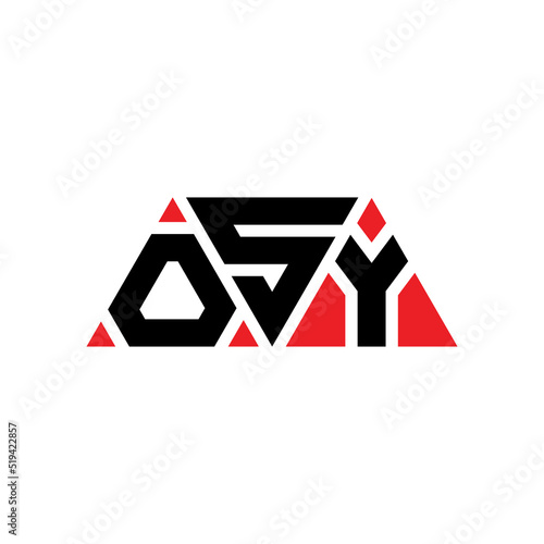 OSY triangle letter logo design with triangle shape. OSY triangle logo design monogram. OSY triangle vector logo template with red color. OSY triangular logo Simple, Elegant, and Luxurious Logo...