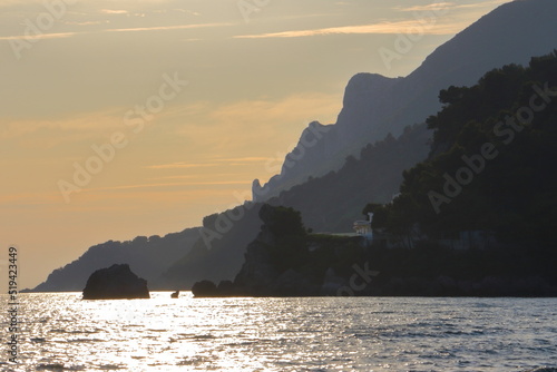 sunset layers on the coast