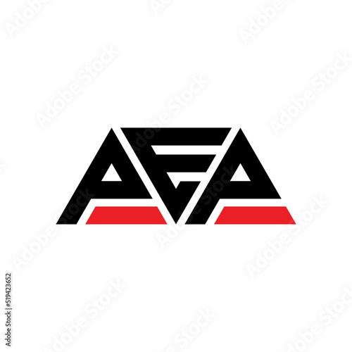 Bilde på lerret PEP triangle letter logo design with triangle shape