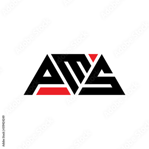 PMS triangle letter logo design with triangle shape. PMS triangle logo design monogram. PMS triangle vector logo template with red color. PMS triangular logo Simple, Elegant, and Luxurious Logo...