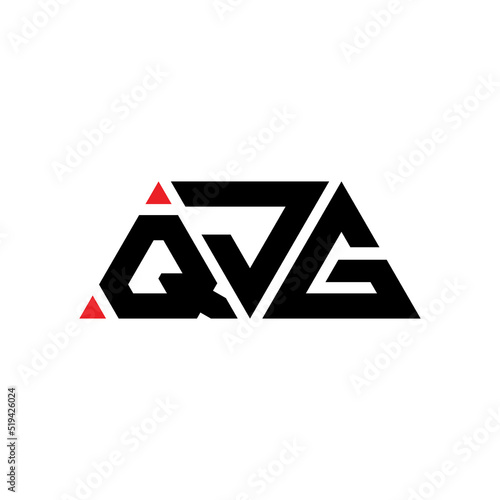 QJG triangle letter logo design with triangle shape. QJG triangle logo design monogram. QJG triangle vector logo template with red color. QJG triangular logo Simple, Elegant, and Luxurious Logo...