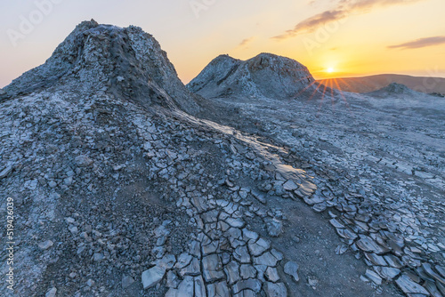 Mud volcanoes in the mounta...