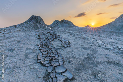Mud volcanoes in the mounta...