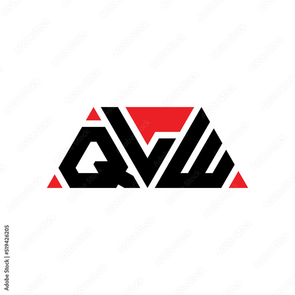 QLW triangle letter logo design with triangle shape. QLW triangle logo design monogram. QLW triangle vector logo template with red color. QLW triangular logo Simple, Elegant, and Luxurious Logo...