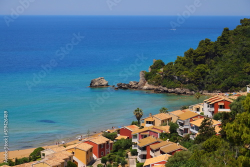 glyfada seascape in corfu island