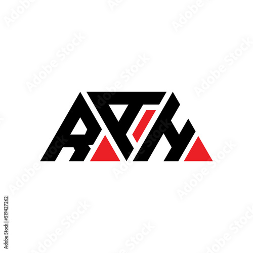 RAH triangle letter logo design with triangle shape. RAH triangle logo design monogram. RAH triangle vector logo template with red color. RAH triangular logo Simple, Elegant, and Luxurious Logo...