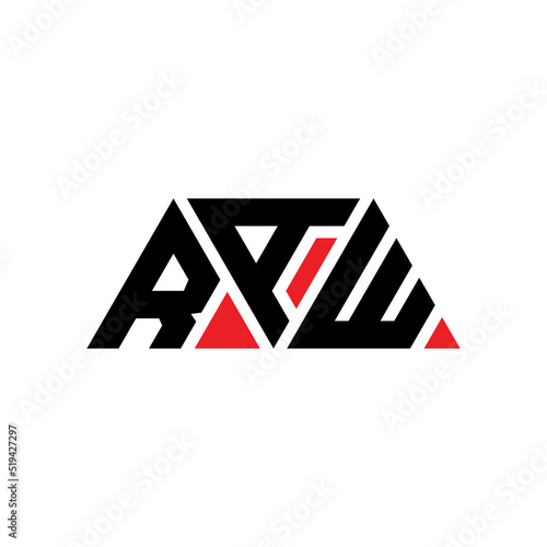 RAW triangle letter logo design with triangle shape. RAW triangle logo design monogram. RAW triangle vector logo template with red color. RAW triangular logo Simple, Elegant, and Luxurious Logo...