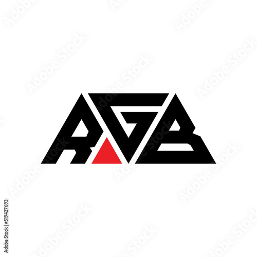 RGB triangle letter logo design with triangle shape. RGB triangle logo design monogram. RGB triangle vector logo template with red color. RGB triangular logo Simple, Elegant, and Luxurious Logo...