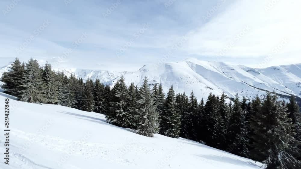 Overview of the top snow summits at winter in Alps Overview of the top snow summits at winter in Alps