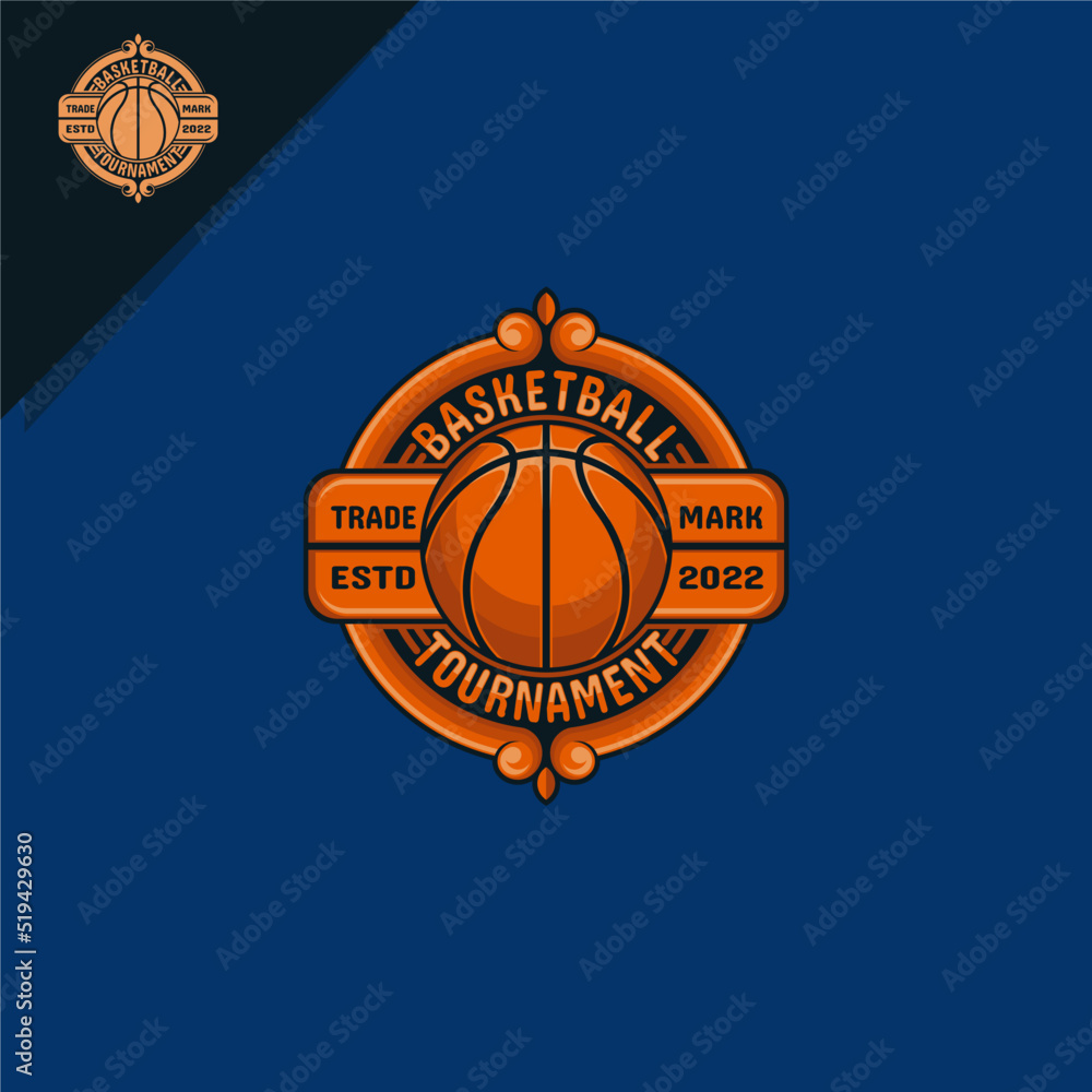 basketball illustration .for emblem logo