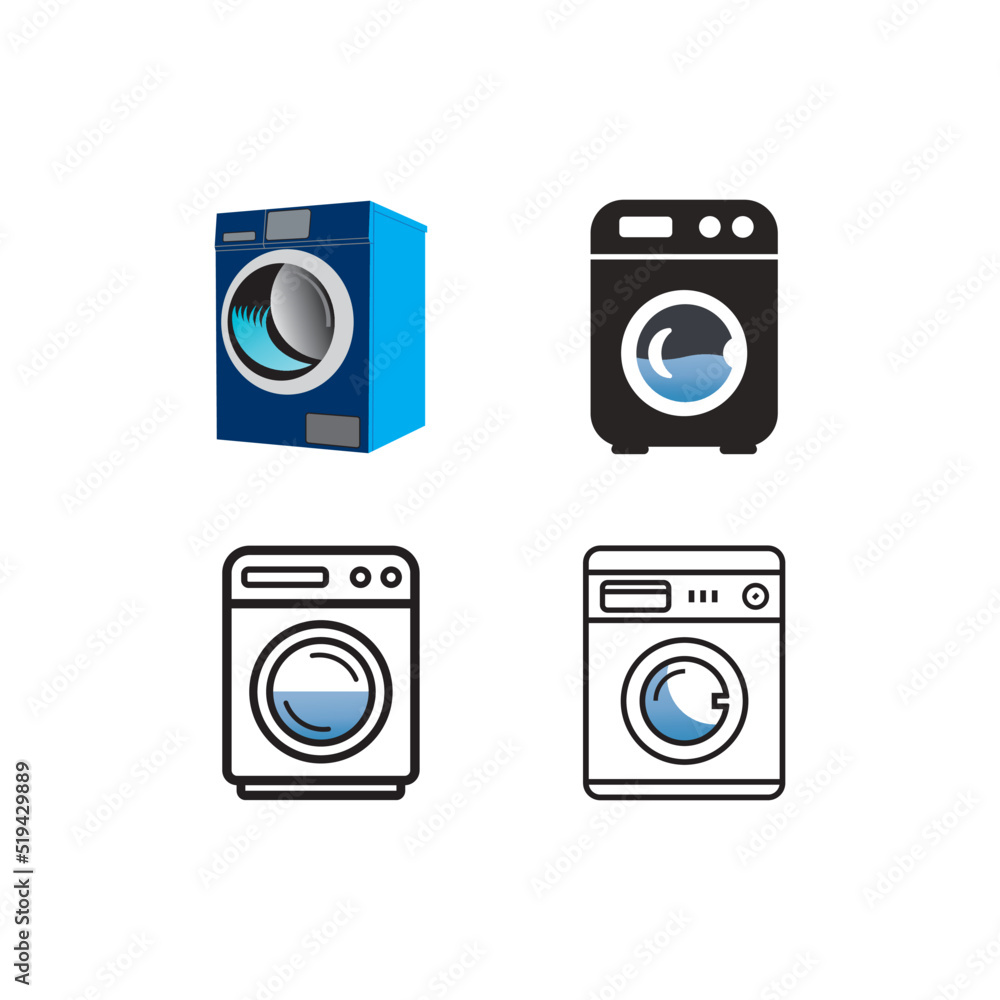 washing machine or laundry icon washing machine or laundry icon