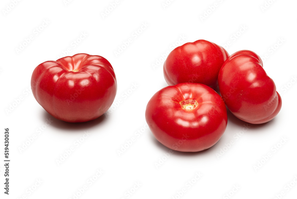 Red fresh tomato isolated on white background. Red fresh tomato isolated on white background.
