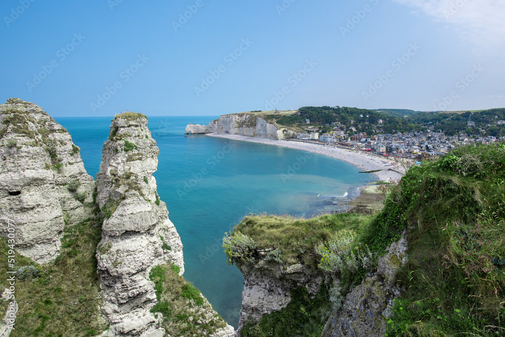 Normandy landscape of white cliffs Normandy landscape of white cliffs